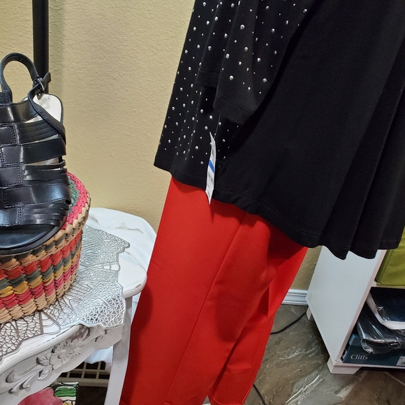 JM Collection Black Top with Bling sz XL NwT - Picture 5 of 12